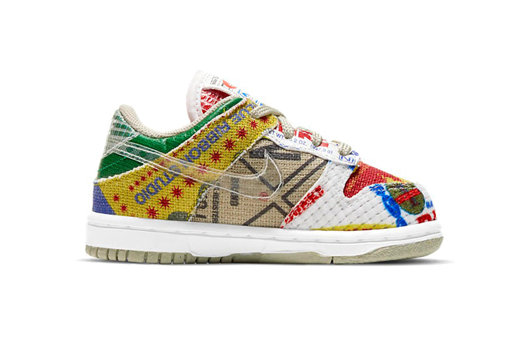 Кеды Nike NikeDunk SP "City Market" (белый/разноцветный) — фото 4