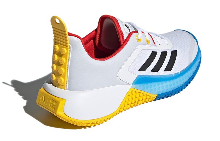 Детские кроссовки Lego x adidas Sport J (бело-черно-синие) — фото 6