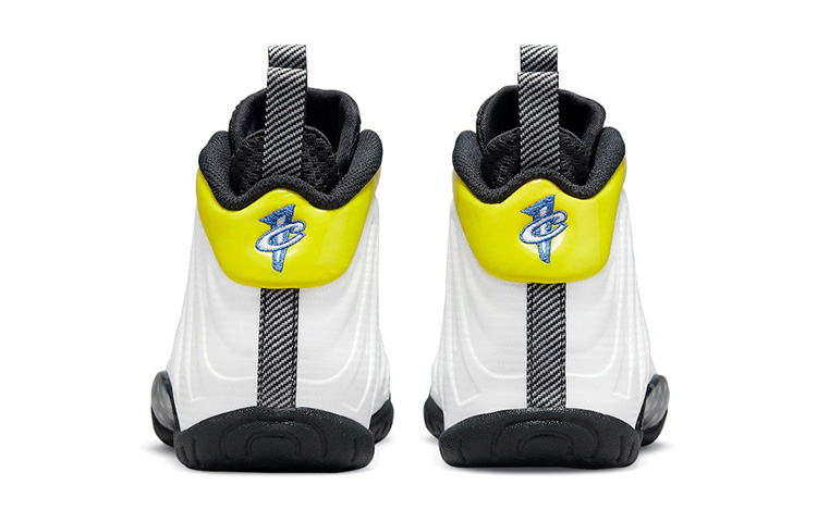 Высокие кроссовки Nike Foamposite One (белый / черный / желтый) — Белый / чёрный / жёлтый — фото 7