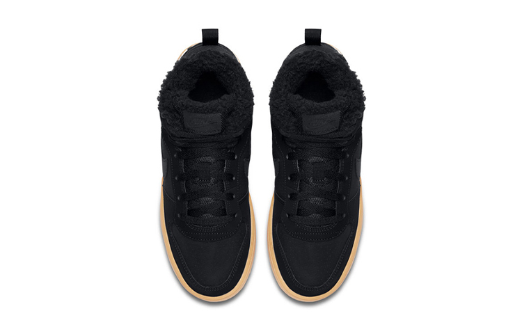 Кеды Nike NikeCourt Borough Mid WNTR (черно-коричневые) — Чёрный / коричневый — фото 4