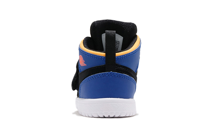 Кроссовки Jordan Air Jordan 1 sky (синий / черный / оранжевый) — Синий / чёрный / оранжевый — фото 4
