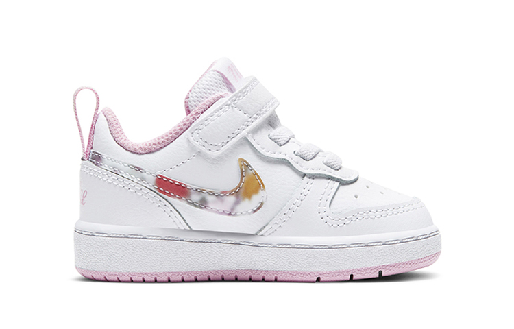 Детские кроссовки Nike Low 2 SE (бело-розовые) — фото 4