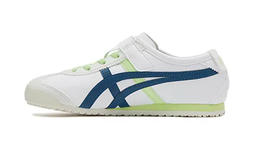 Middle children's Onitsuka Tiger Mexico 66 white, blue and green low-top sneakers