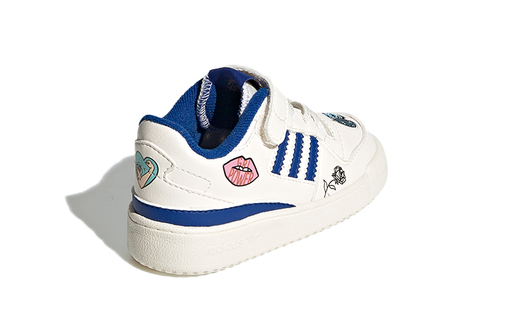 Детская обувь adidas originals FORUM Low El I (бело-синие) — фото 5