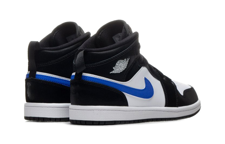Детские кроссовки Jordan Air Jordan 1 Mid (черно-синие) — Чёрный / синий — фото 6