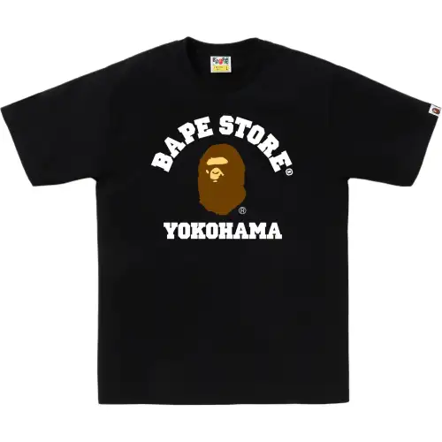 A BATHING APE Store limited series SS26 Japan limited series Yokohama Gakuin ape head round neck short-sleeved T-shirt, same style for men and women