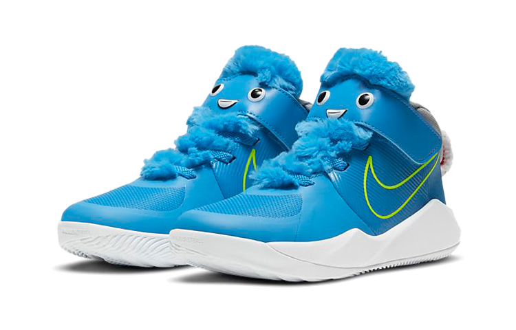 Детские кроссовки Nike Team Hustle D 9 Lil (синий / белый / желтый) — Синий / белый / жёлтый — фото 5