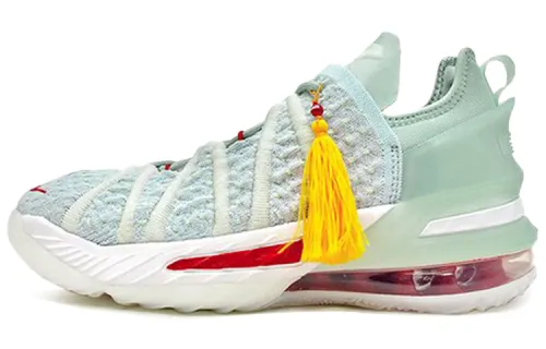 Nike Lebron 18 Empire Jade Forbidden Weapon Actual GS Mid-top Basketball Shoes Light Green China Limited Edition Same Style for Men and Women