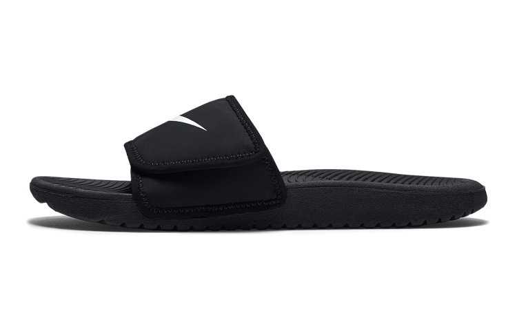 Мужские шлепанцы Nike Kawa Adjust (черно-белые)