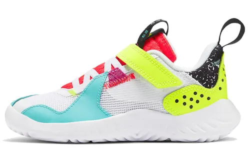 Jordan Delta lightweight and comfortable shock-absorbing low-top children's casual shoes white for small and medium-sized children