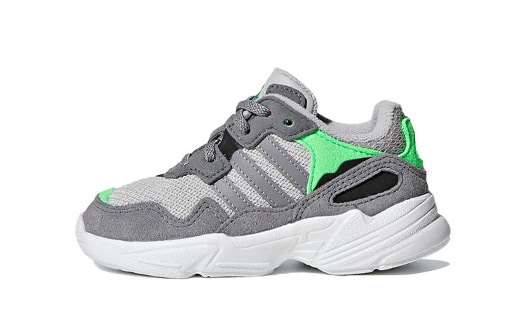 Детские кроссовки adidas originals Yung-96 (серо-зеленые)