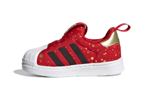 Adidas originals SUPERSTAR 360 360 breathable low-top sneakers red and white infants and toddlers