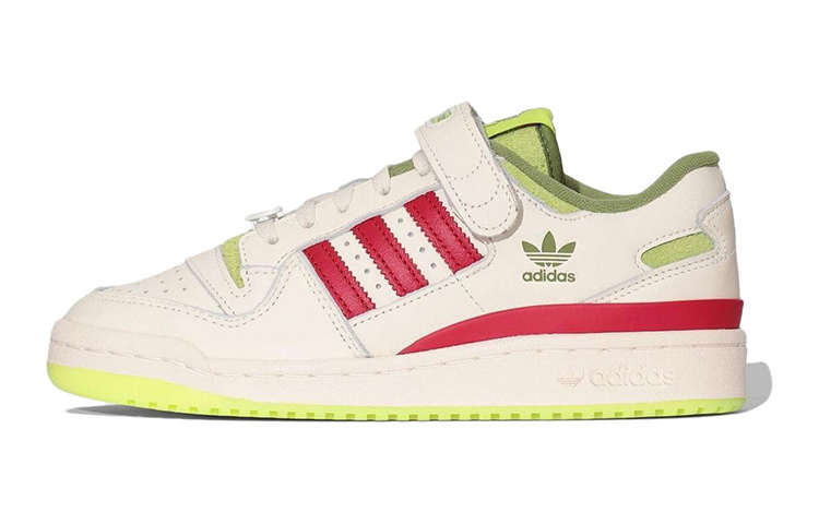 Детские кеды adidas FORUM Low (бело-зелено-красные)