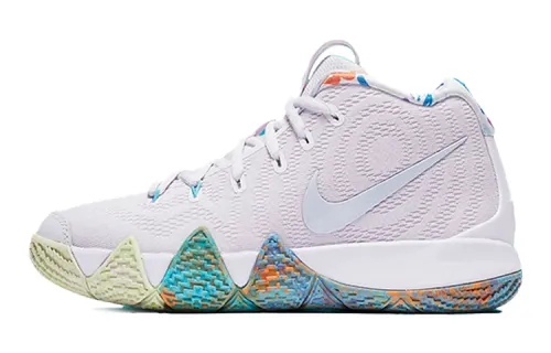 Nike Kyrie 4 90s Kyrie 4 colorful Easter egg GS mid-top basketball shoes lavender same style for men and women