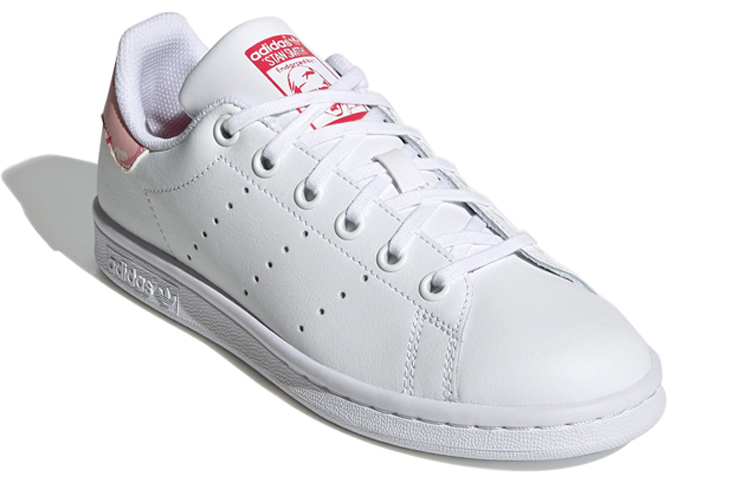 Детские кеды adidas originals STAN SMITH (бело-розовые) — фото 3