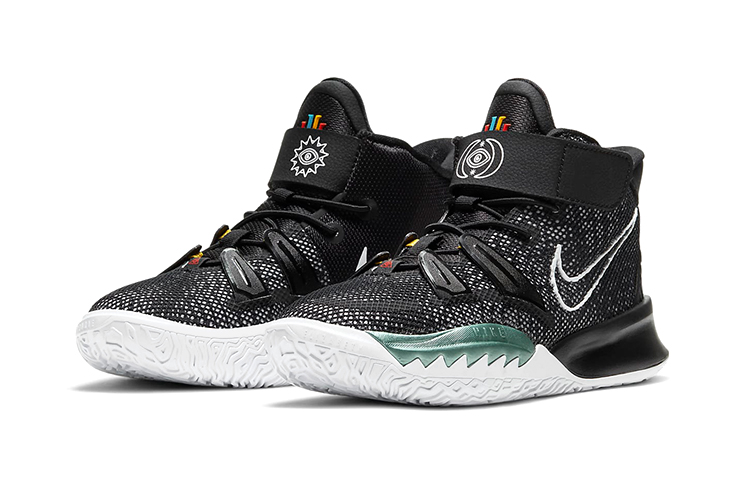 Детские кроссовки Nike Kyrie 7 (черно-белый) — фото 5