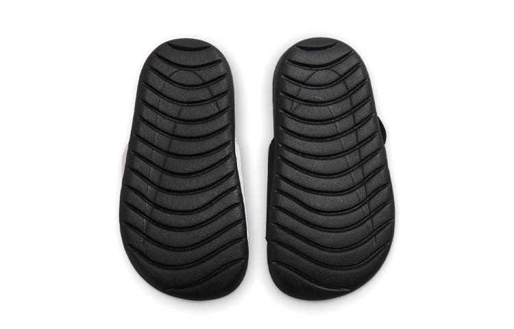 Детские шлепанцы Nike Kawa Slide (бело-черные) — фото 8