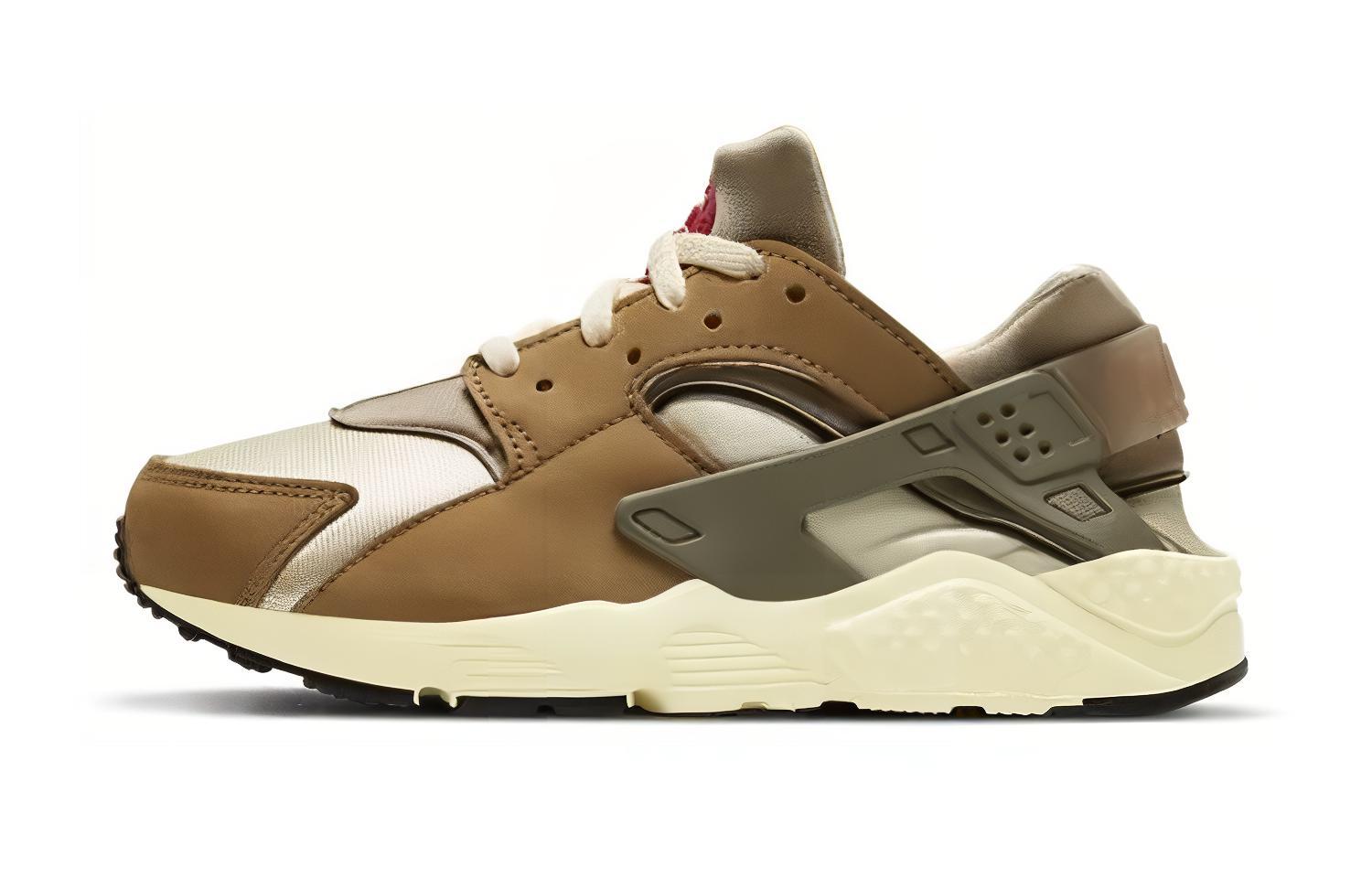 Кроссовки Stussy x Nike Air Huarache LE QS Desert Oak (коричневые)