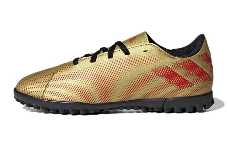 Adidas Messi .4 Tf K Slip Resistant Abrasion Resistant Low top Kids' Soccer Shoes Luxury Gold Kids'