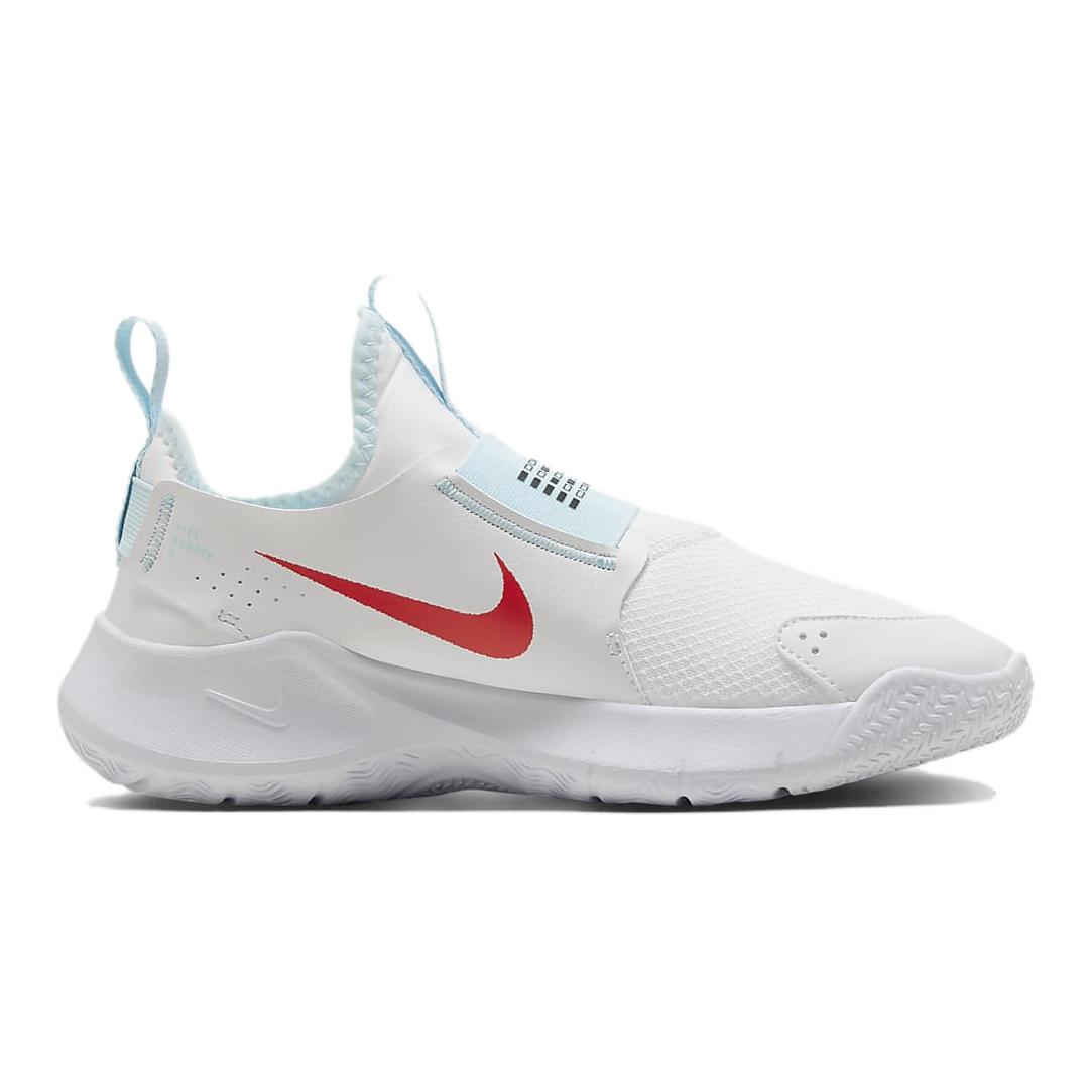 Детские кроссовки Nike Flex Runner (бело-сине-красные) — 白色/白色/冰川蓝/浅深红 — фото 4