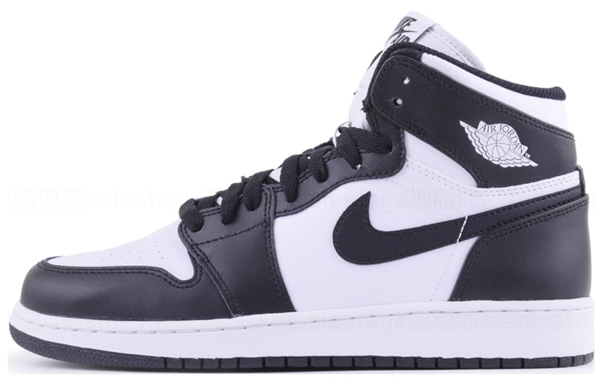 Кроссовки Jordan JordanAir Jordan 1 Retro Black White GS 2014 (черный / белый / черный)