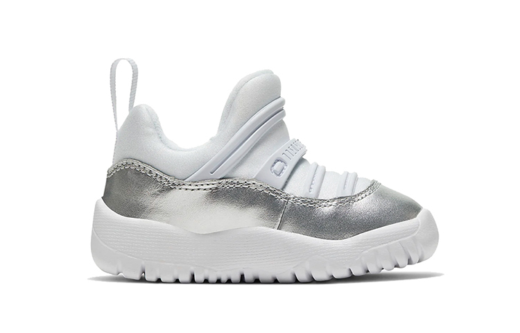 Кроссовки Jordan JordanAir Jordan 11 Retro Little Flex (бело-серые) — фото 4