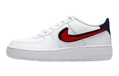 Nike Air Force 1 Low 3D Chenille Swoosh USA GS