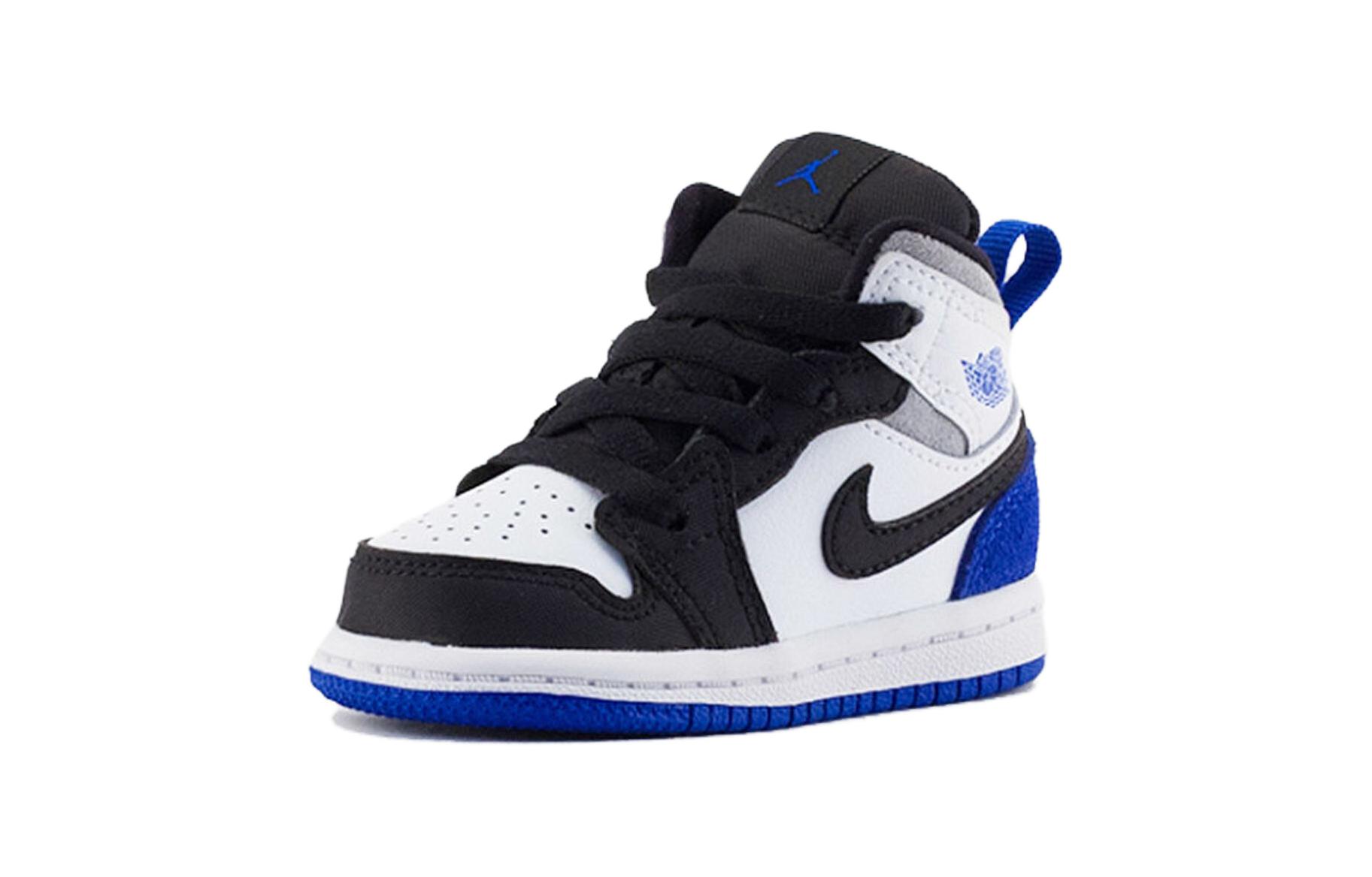 Кроссовки Jordan Air Jordan 1 Mid SE (черно-бело-синие) — фото 3