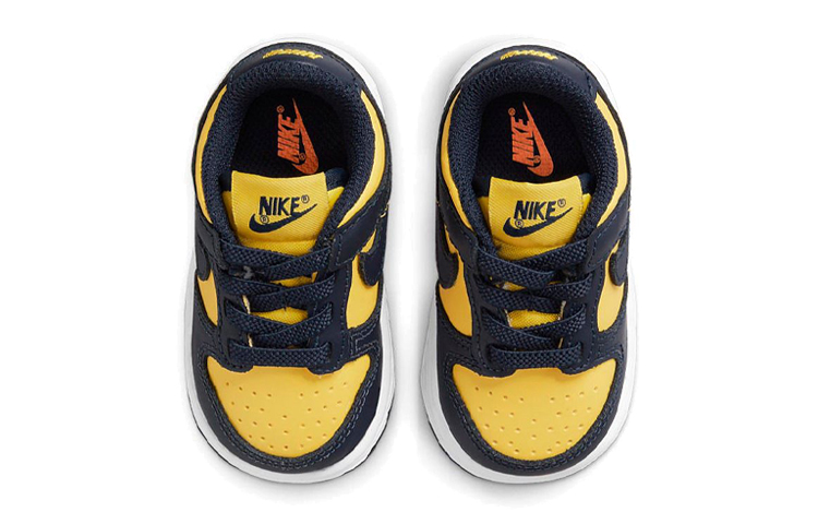 Детские кеды Nike Dunk Low (сине-желтые) — Синий / жёлтый — фото 5
