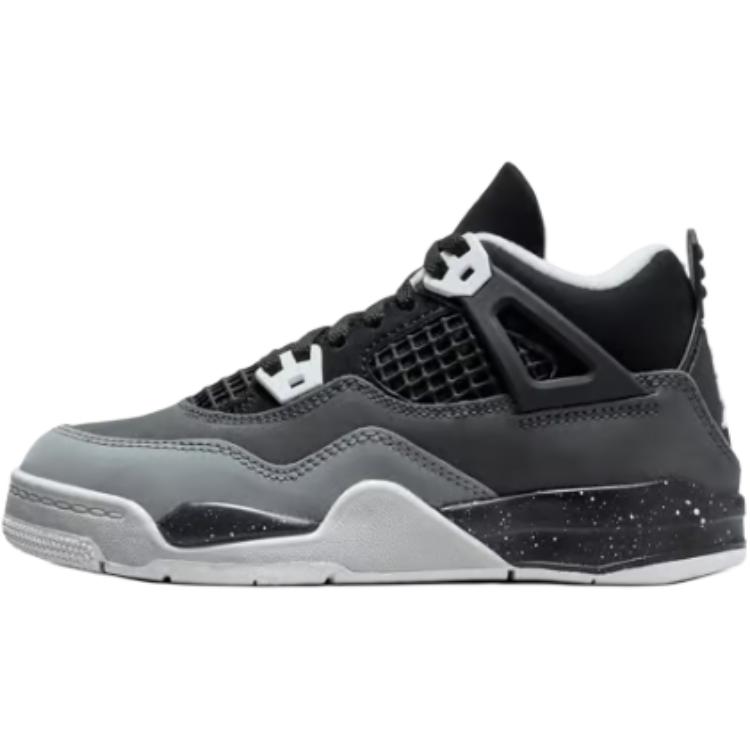 Детские кроссовки Jordan Air Jordan 4 Retro Fear (черно-белые)