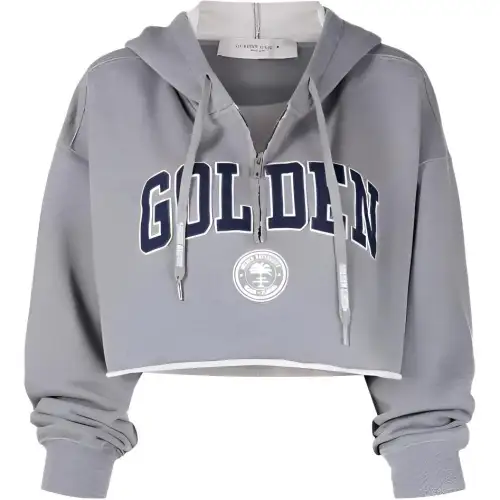 Golden Goose Sweatshirts Women's Gray Hooded Moderate