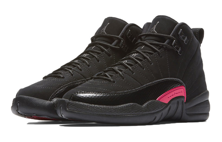 Кроссовки Jordan Air Jordan 12 GS (черно-розовые) — фото 5