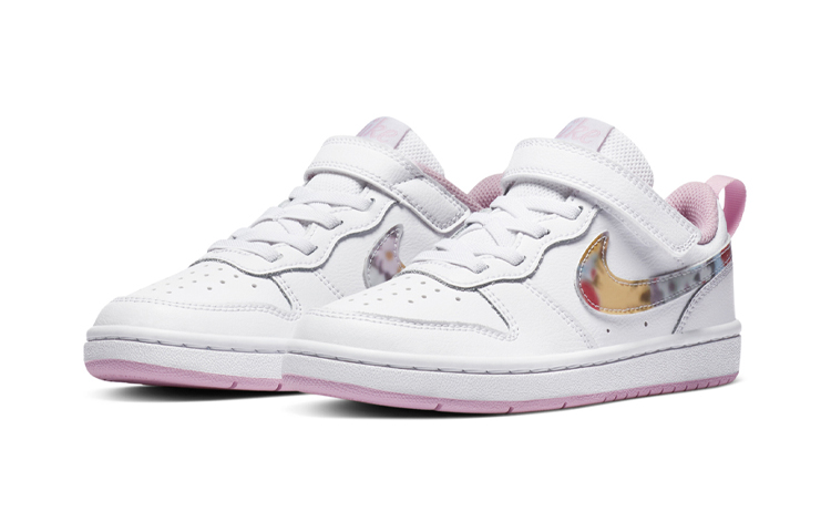 Детские кеды Nike Low 2 SE (бело-розовые) — фото 4