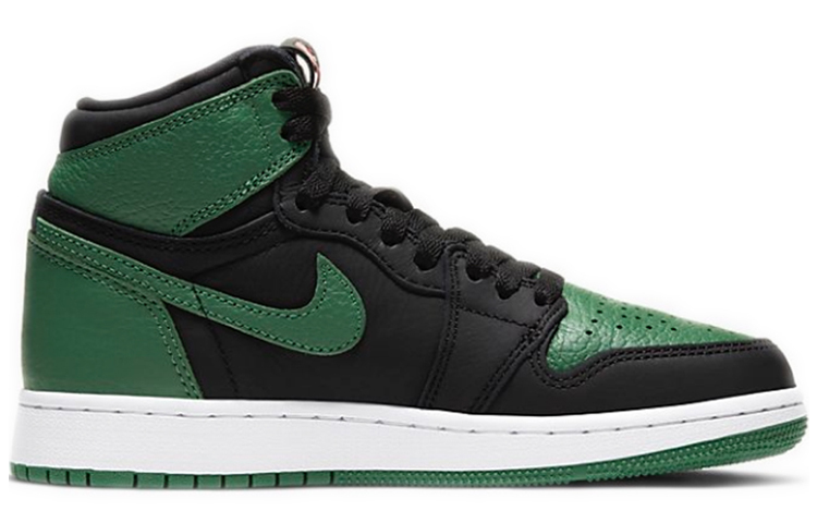Кеды Jordan Air Jordan 1 Retro High OG (черно-зеленые) — Чёрныйзелёный — фото 4