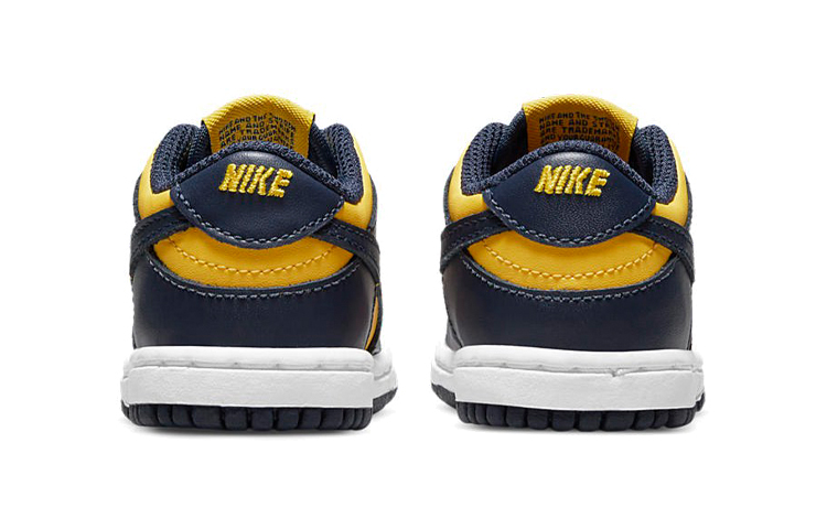 Детские кеды Nike Dunk Low (сине-желтые) — Синий / жёлтый — фото 6