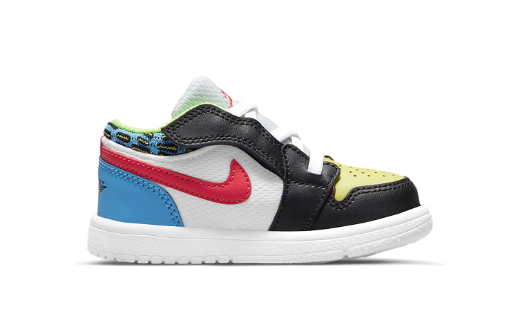 Кроссовки Jordan Air Jordan 1 (черный / желтый / синий) — Чёрный / жёлтый / синий — фото 3
