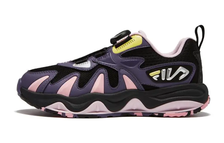 FILA KIDS Comfortable Cushioning, Wear Resistant Kids' Training Shoes Black Purple Teenagers