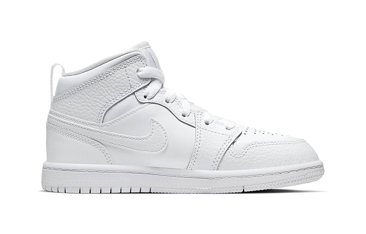 Детские кроссовки Jordan Air Jordan 1 Mid (белые) — фото 3