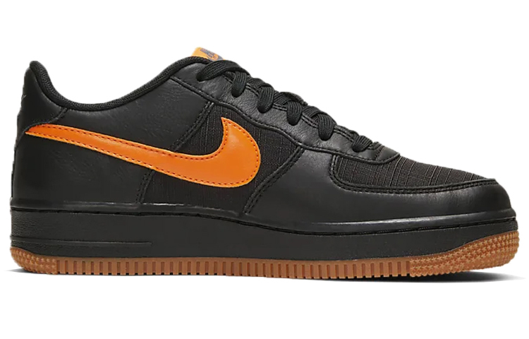 Кроссовки Nike NikeAir Force 1 LV8 5 GS (черно-оранжевые) — фото 3