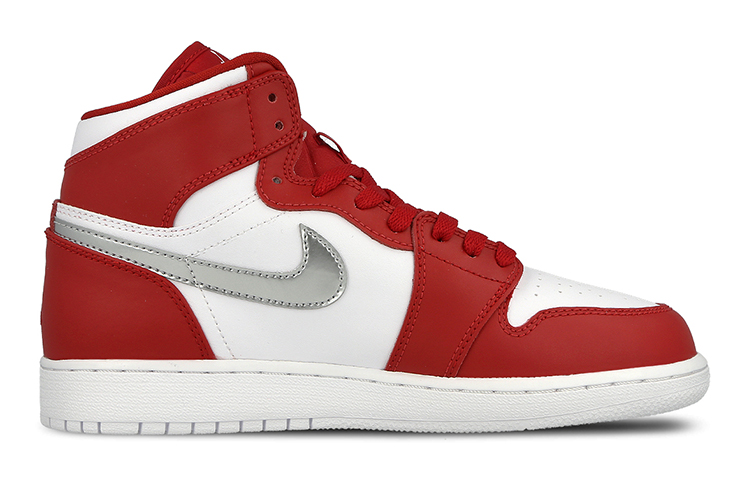 Кроссовки Jordan JordanAir Jordan 1 Retro High GS (красный / белый) — фото 3