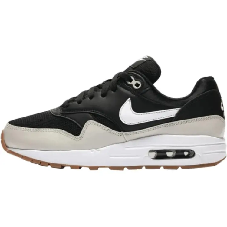 Nike Air Max 1 Cushioning Low top Running Shoes Black White Unisex