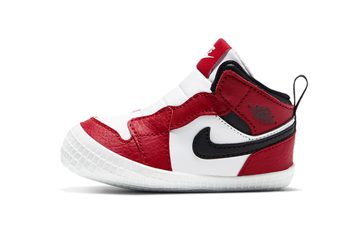Ботинки Jordan Air Jordan 1 Crib Bootie (бело-красные)