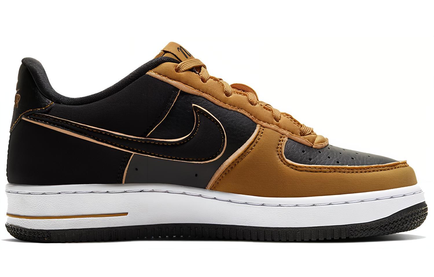 Мужские кроссовки Nike Air Force 1 GS (черно-пшеничные) — фото 3