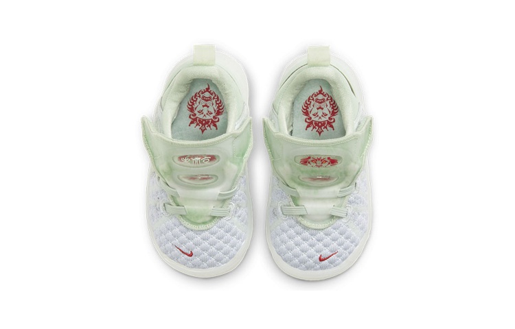 Кеды Nike Lebron 18 NRG (бело-зелено-серый) — Белый / зелёный — фото 5