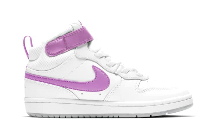 Детские кеды Nike Mid 2 (бело-фиолетовые) — фото 3