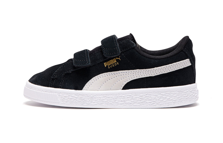 Детские кеды PUMA 2 Straps (черно-белые)