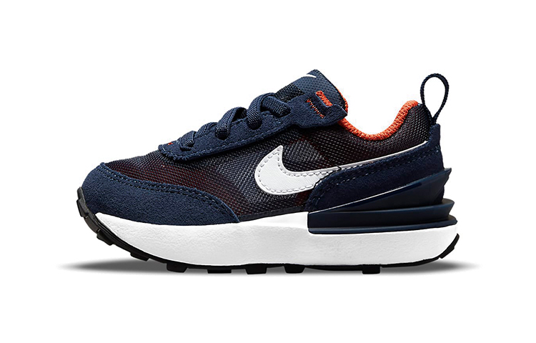 Детские кроссовки Nike Waffle One (сине-оранжевые)