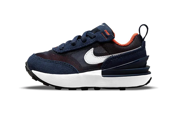 Nike Waffle One Low top Sports Casual Shoes Blue Orange Infant And Toddler