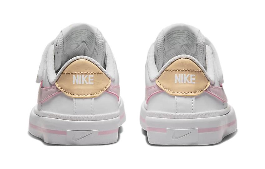 Детские кеды Nike Court Legacy (бело-розовые) — Белый / розовый — фото 7