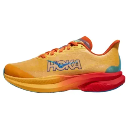 HOKA ONE ONE MACH 6 comfortable and versatile non-slip shock-absorbing low-top children's running shoes yellow teenagers
